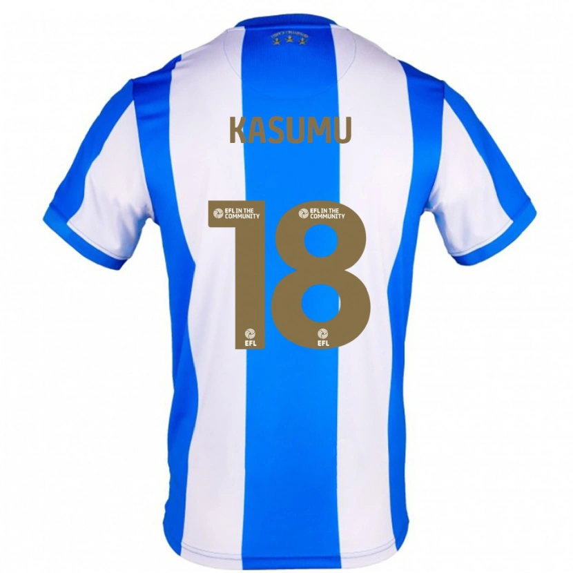 Danxen Kinder David Kasumu #18 Blau Weiß Heimtrikot Trikot 2025/26 T-Shirt