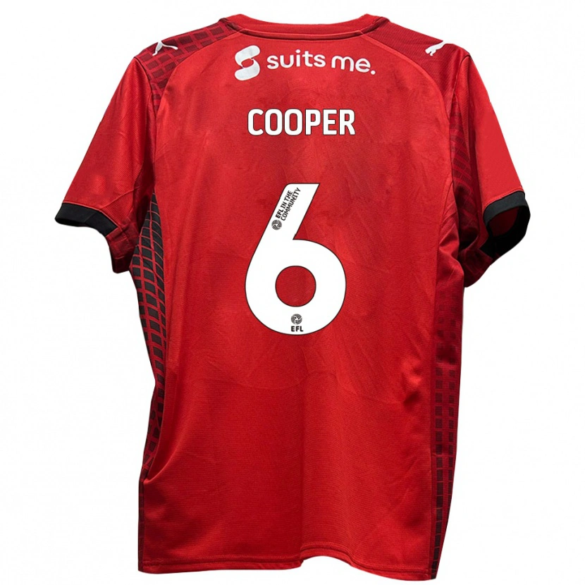 Danxen Kinder Brandon Cooper #6 Rot Schwarz Heimtrikot Trikot 2025/26 T-Shirt