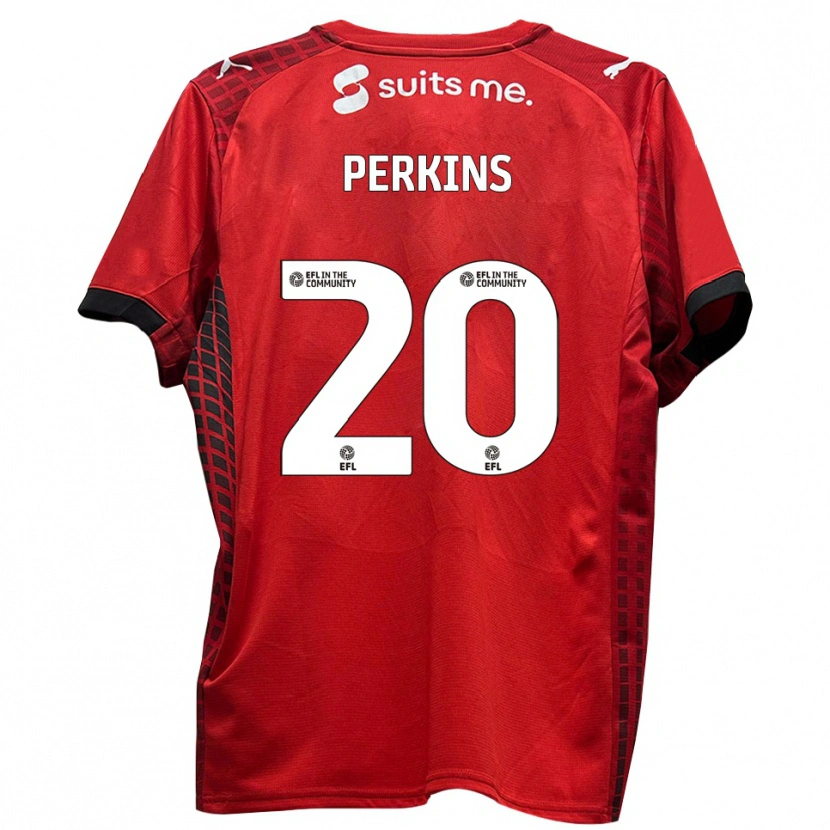 Danxen Kinder Sonny Perkins #20 Rot Schwarz Heimtrikot Trikot 2025/26 T-Shirt