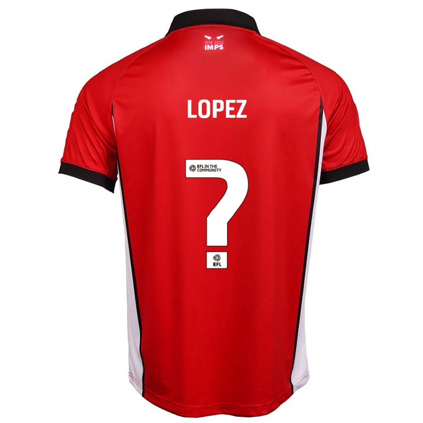 Danxen Kinder Jersey Lopez #0 Rot Weiß Heimtrikot Trikot 2025/26 T-Shirt