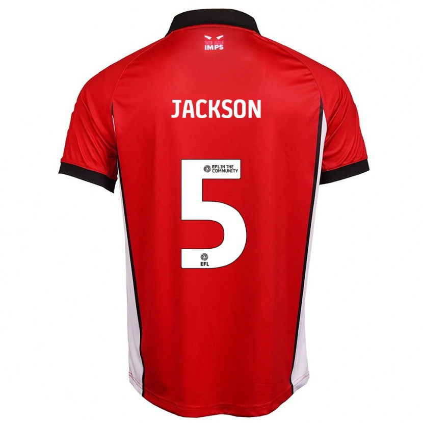 Danxen Kinder Adam Jackson #5 Rot Weiß Heimtrikot Trikot 2025/26 T-Shirt
