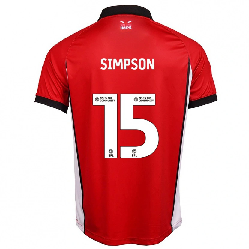 Danxen Kinder John Simpson #15 Rot Weiß Heimtrikot Trikot 2025/26 T-Shirt