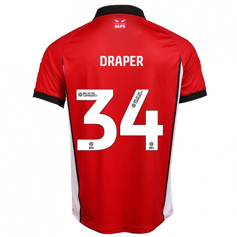 Danxen Kinder Freddie Draper #34 Rot Weiß Heimtrikot Trikot 2025/26 T-Shirt