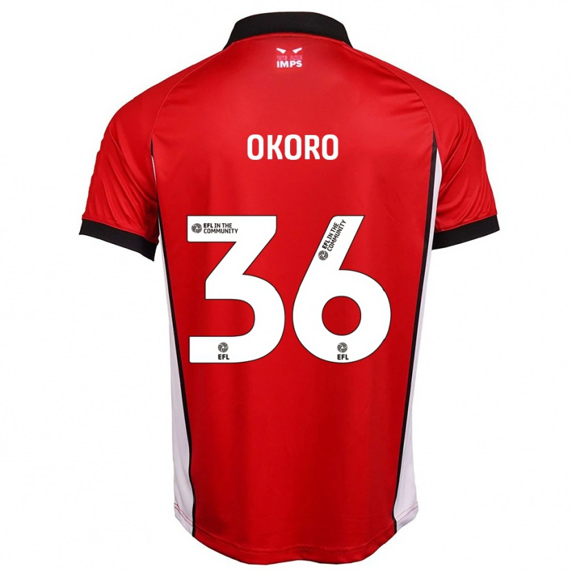 Danxen Kinder Zane Okoro #36 Rot Weiß Heimtrikot Trikot 2025/26 T-Shirt