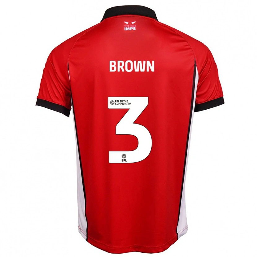 Danxen Kinder Jaden Brown #3 Rot Weiß Heimtrikot Trikot 2025/26 T-Shirt