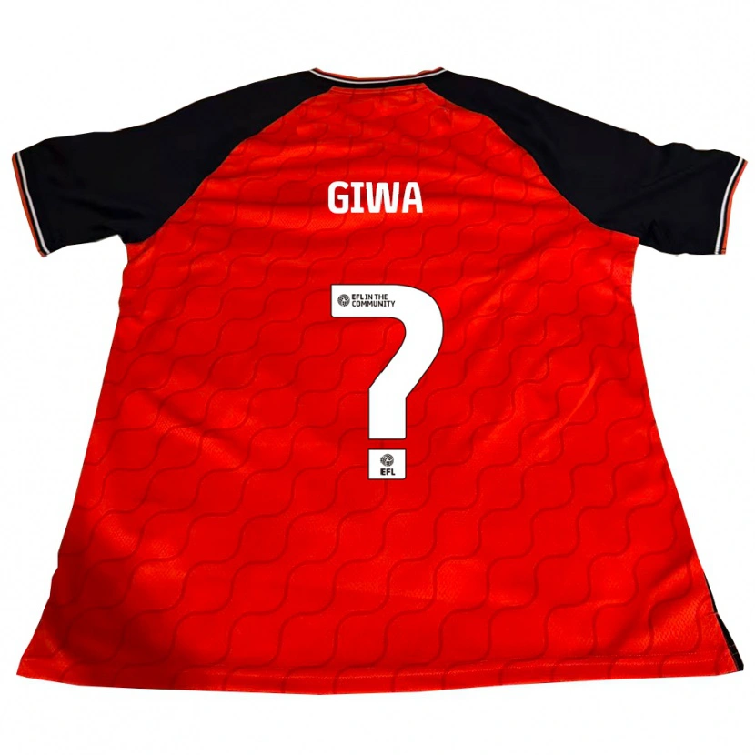 Danxen Kinder Tyrell Giwa #0 Orange Schwarz Weiß Heimtrikot Trikot 2025/26 T-Shirt