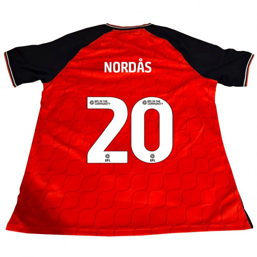 Danxen Kinder Lasse Nordås #20 Orange Schwarz Weiß Heimtrikot Trikot 2025/26 T-Shirt