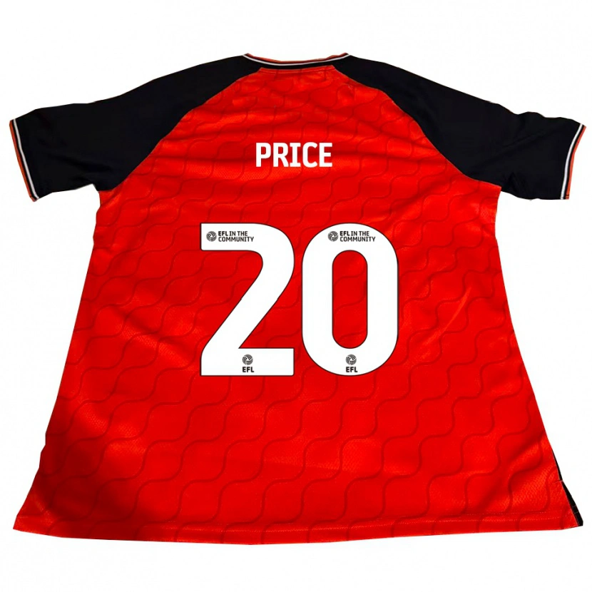 Danxen Kinder Erin Price #20 Orange Schwarz Weiß Heimtrikot Trikot 2025/26 T-Shirt