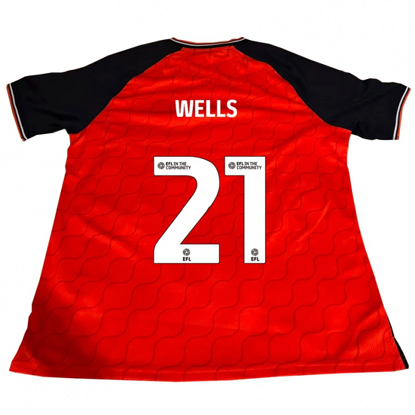 Danxen Kinder Nahki Wells #21 Orange Schwarz Weiß Heimtrikot Trikot 2025/26 T-Shirt