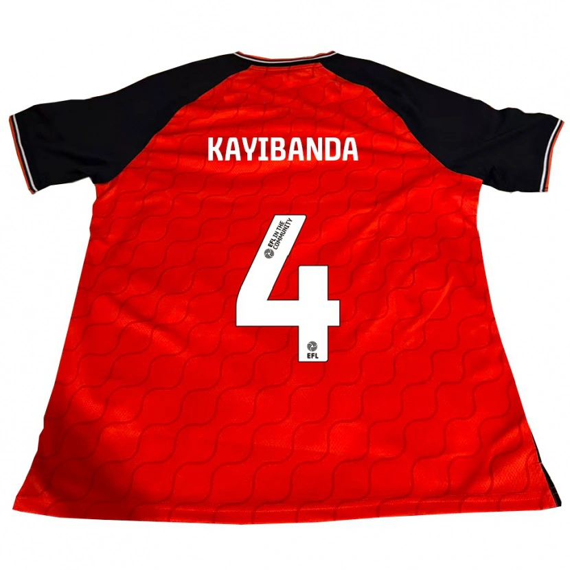 Danxen Kinder Claude Kayibanda #4 Orange Schwarz Weiß Heimtrikot Trikot 2025/26 T-Shirt