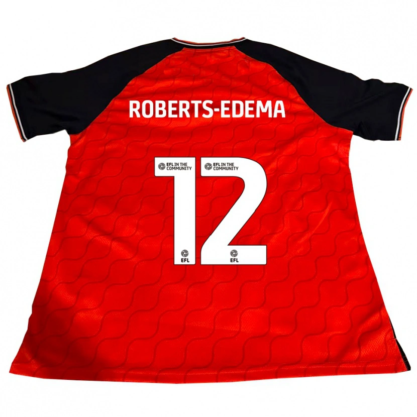 Danxen Kinder Kyron Roberts-Edema #12 Orange Schwarz Weiß Heimtrikot Trikot 2025/26 T-Shirt