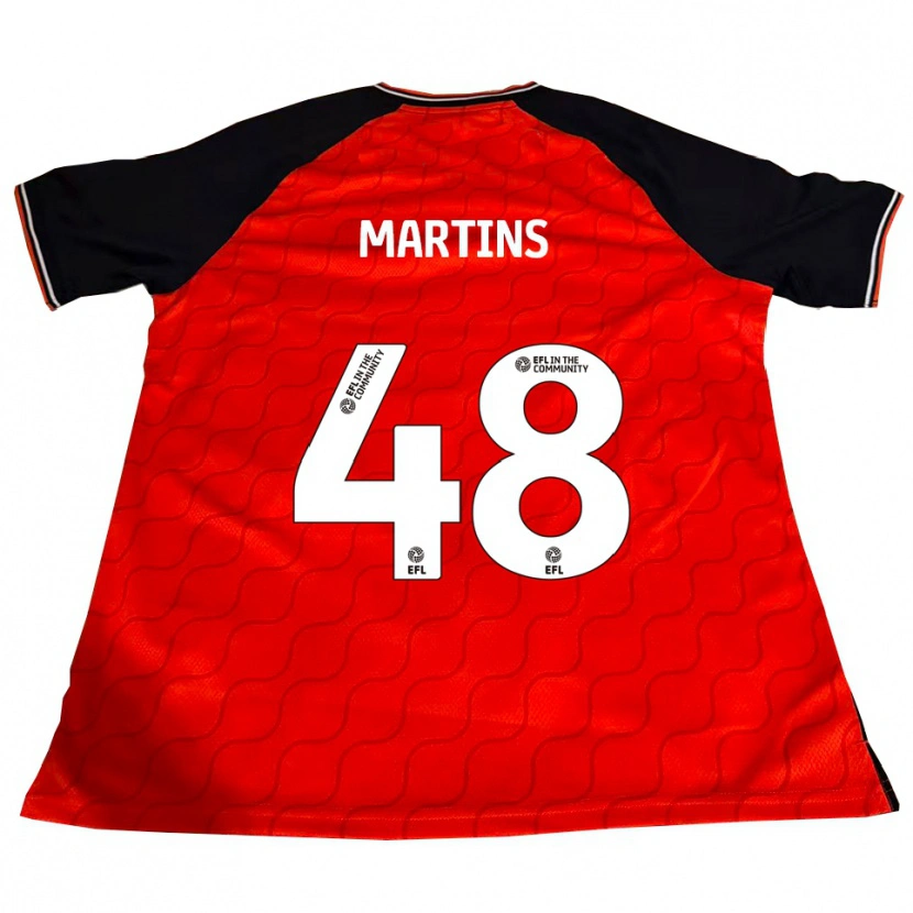 Danxen Kinder Dominic Dos Santos Martins #48 Orange Schwarz Weiß Heimtrikot Trikot 2025/26 T-Shirt