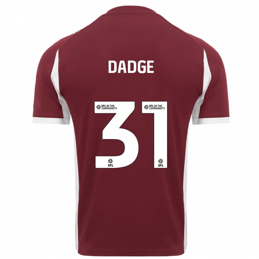 Danxen Kinder James Dadge #31 Burgunderrot Weiß Heimtrikot Trikot 2025/26 T-Shirt