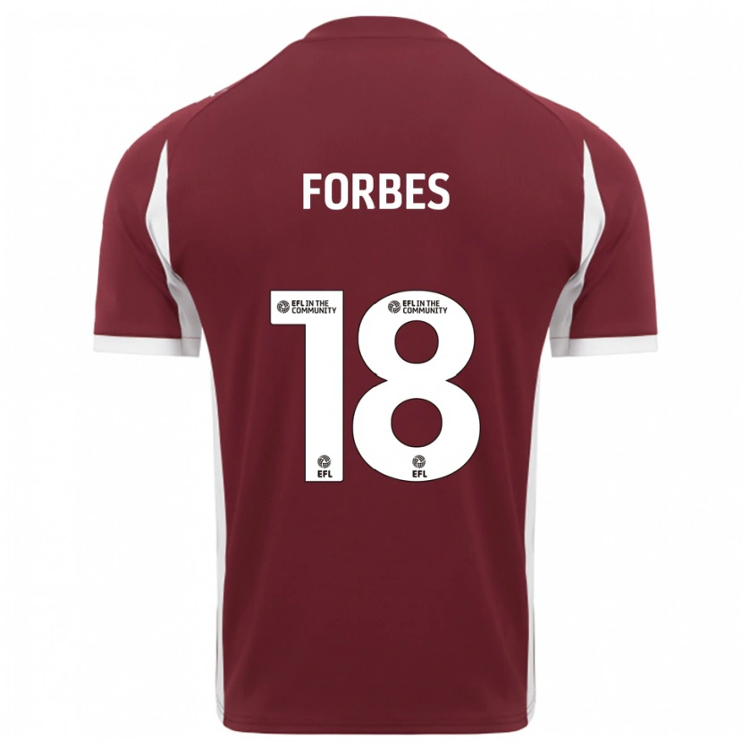 Danxen Kinder Michael Forbes #18 Burgunderrot Weiß Heimtrikot Trikot 2025/26 T-Shirt