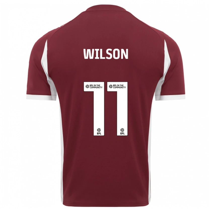 Danxen Kinder James Wilson #11 Burgunderrot Weiß Heimtrikot Trikot 2025/26 T-Shirt