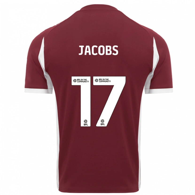 Danxen Kinder Michael Jacobs #17 Burgunderrot Weiß Heimtrikot Trikot 2025/26 T-Shirt