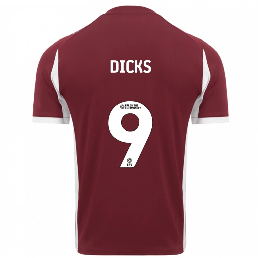 Danxen Kinder Alexandra Dicks #9 Burgunderrot Weiß Heimtrikot Trikot 2025/26 T-Shirt