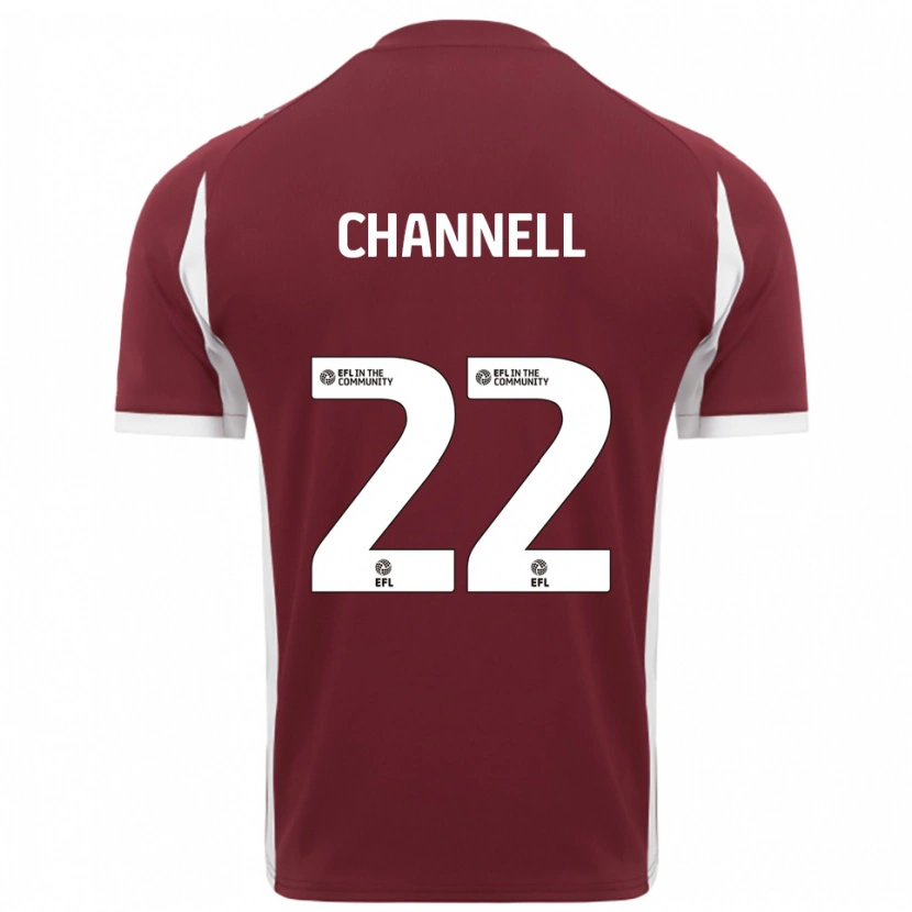 Danxen Kinder Laila Channell #22 Burgunderrot Weiß Heimtrikot Trikot 2025/26 T-Shirt