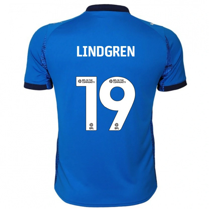 Danxen Kinder Gustav Lindgren #19 Blau Weiß Heimtrikot Trikot 2025/26 T-Shirt