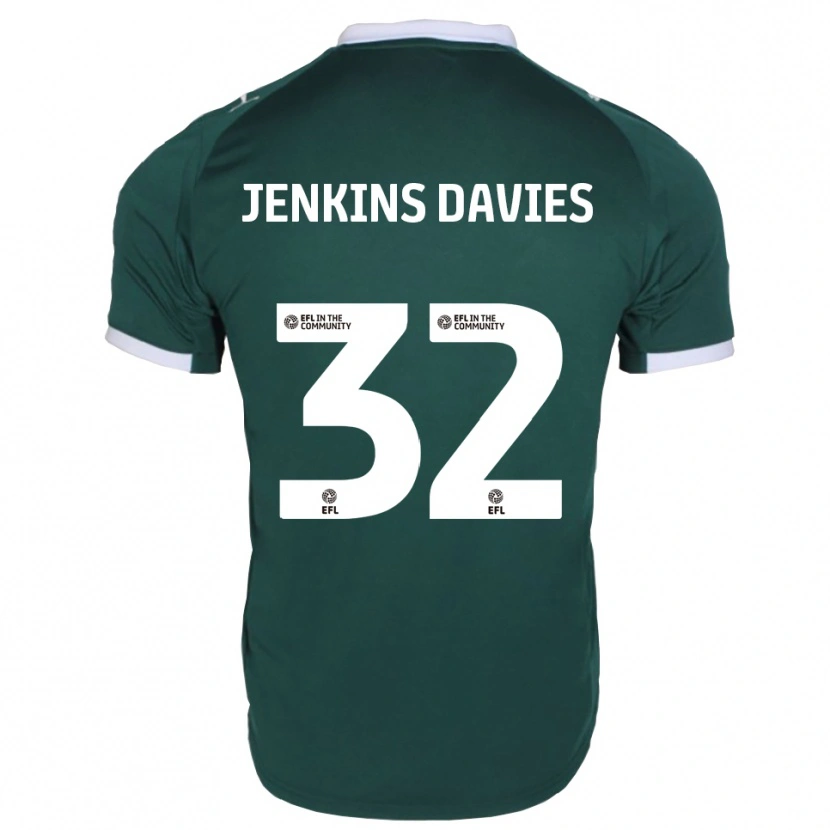 Danxen Kinder Will Jenkins-Davies #32 Grün Weiß Heimtrikot Trikot 2025/26 T-Shirt