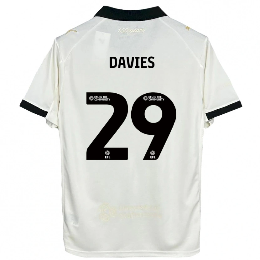 Danxen Kinder Arron Davies #29 Cremeweiß Schwarz Heimtrikot Trikot 2025/26 T-Shirt