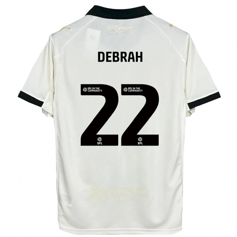 Danxen Kinder Jesse Debrah #22 Cremeweiß Schwarz Heimtrikot Trikot 2025/26 T-Shirt