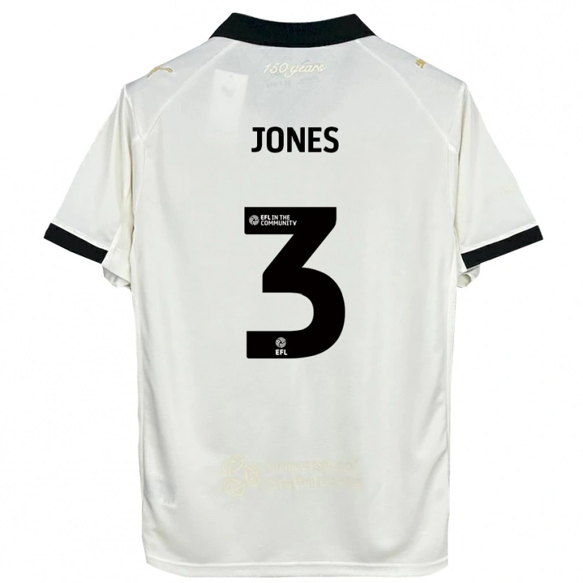 Danxen Kinder Dan Jones #3 Cremeweiß Schwarz Heimtrikot Trikot 2025/26 T-Shirt