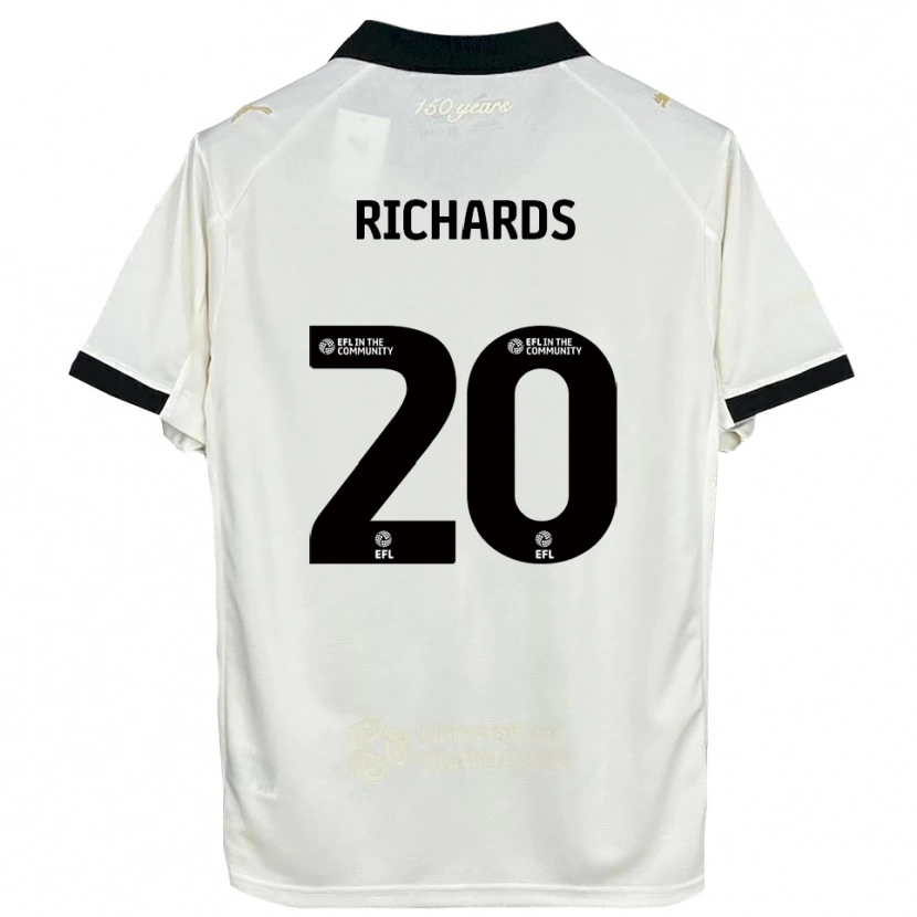 Danxen Kinder Rico Richards #20 Cremeweiß Schwarz Heimtrikot Trikot 2025/26 T-Shirt