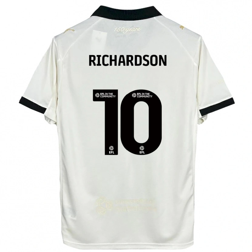 Danxen Kinder Kelsey Richardson #10 Cremeweiß Schwarz Heimtrikot Trikot 2025/26 T-Shirt