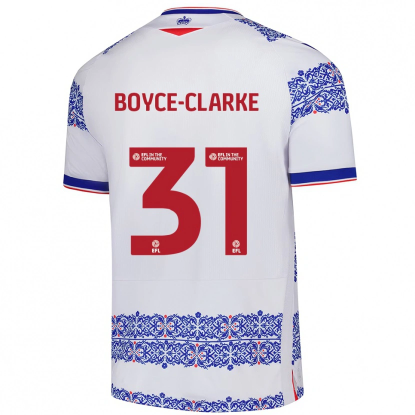 Danxen Kinder Coniah Boyce-Clarke #31 Weiß Blau Heimtrikot Trikot 2025/26 T-Shirt