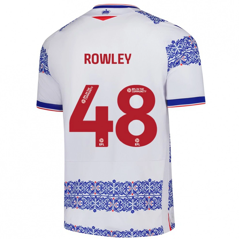 Danxen Kinder Matthew Rowley #48 Weiß Blau Heimtrikot Trikot 2025/26 T-Shirt