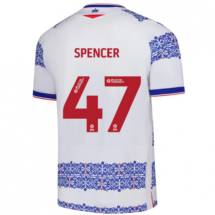Danxen Kinder Shay Spencer #47 Weiß Blau Heimtrikot Trikot 2025/26 T-Shirt