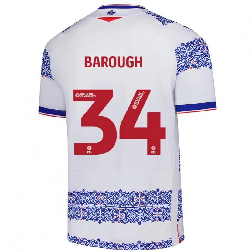 Danxen Kinder Joe Barough #34 Weiß Blau Heimtrikot Trikot 2025/26 T-Shirt