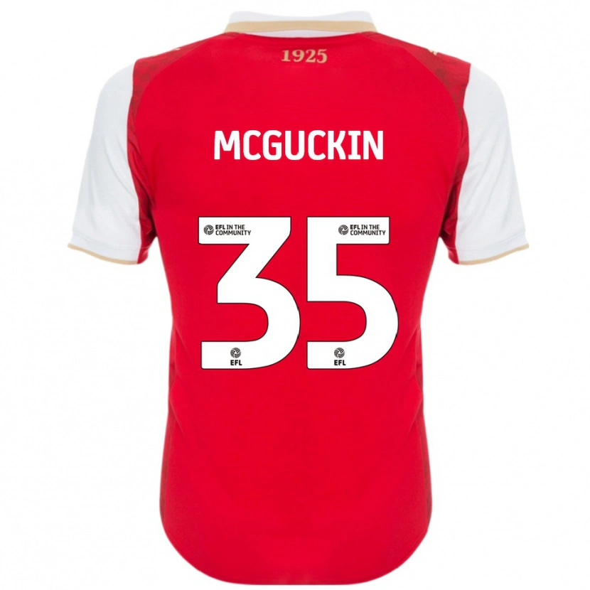 Danxen Kinder Ciaran Mcguckin #35 Rot Weiß Heimtrikot Trikot 2025/26 T-Shirt