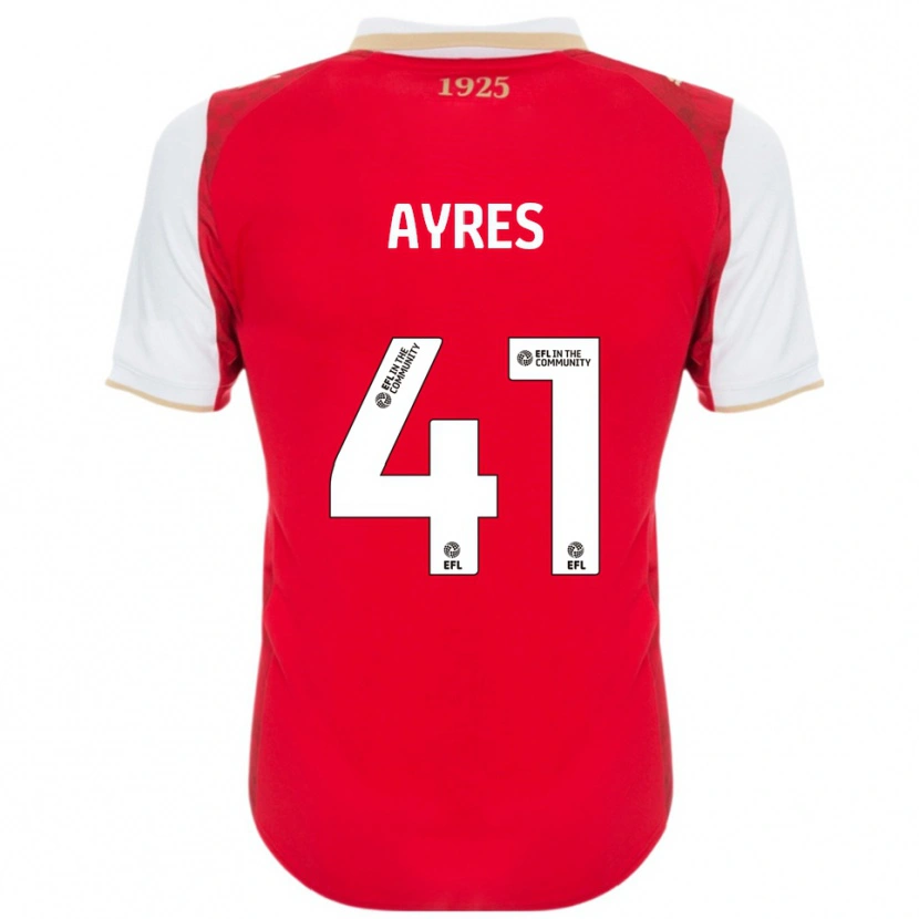 Danxen Kinder Josh Ayres #41 Rot Weiß Heimtrikot Trikot 2025/26 T-Shirt