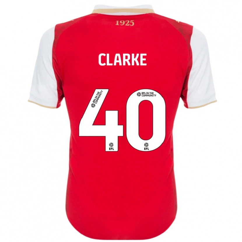Danxen Kinder Lewis Clarke #40 Rot Weiß Heimtrikot Trikot 2025/26 T-Shirt