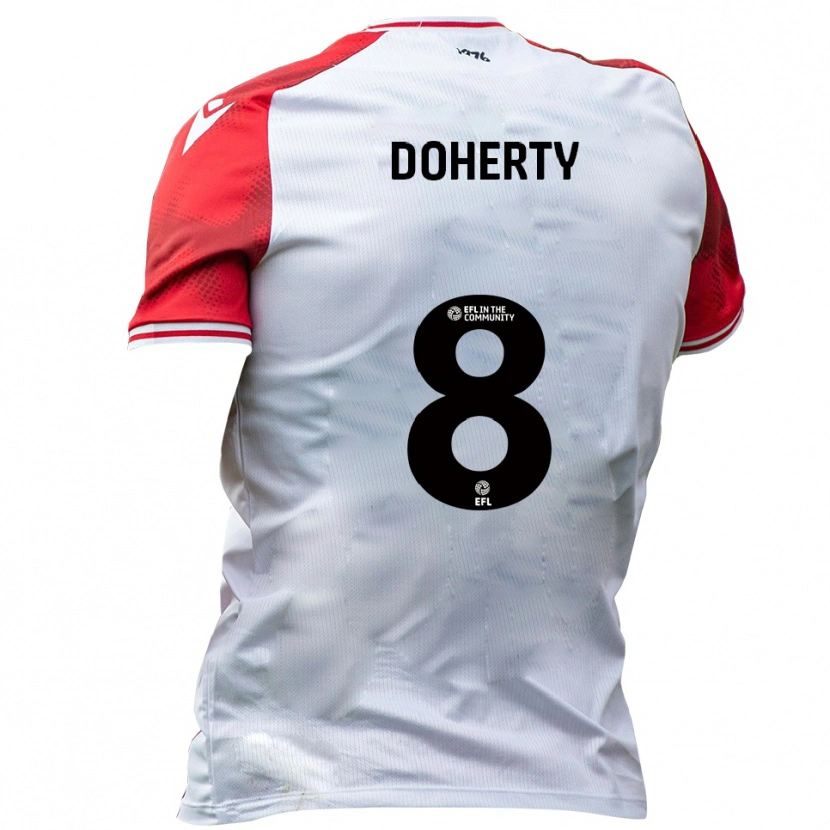 Danxen Kinder Ryan Doherty #8 Weiß Rot Heimtrikot Trikot 2025/26 T-Shirt