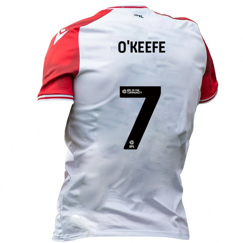 Danxen Kinder Albie O'keefe #7 Weiß Rot Heimtrikot Trikot 2025/26 T-Shirt