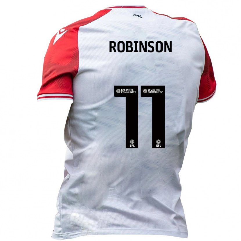 Danxen Kinder Alfie Robinson #11 Weiß Rot Heimtrikot Trikot 2025/26 T-Shirt