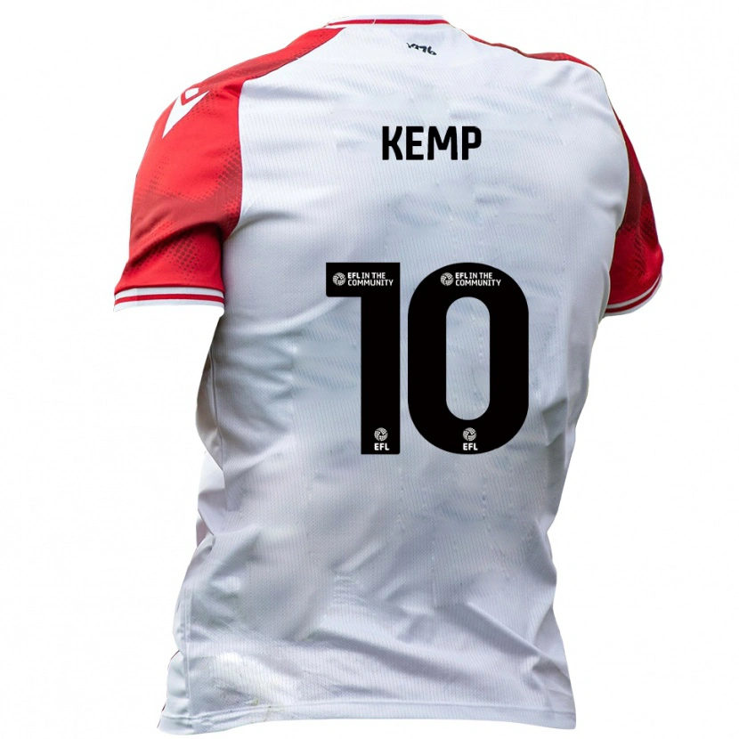 Danxen Kinder Dan Kemp #10 Weiß Rot Heimtrikot Trikot 2025/26 T-Shirt