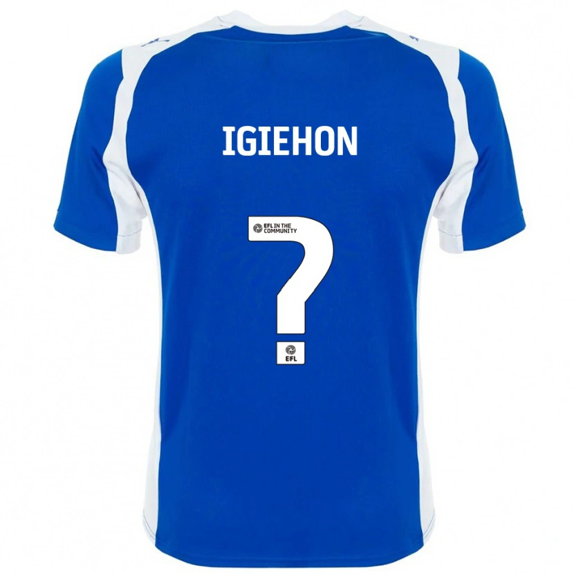 Danxen Kinder Elijah Igiehon #0 Blau Weiß Heimtrikot Trikot 2025/26 T-Shirt