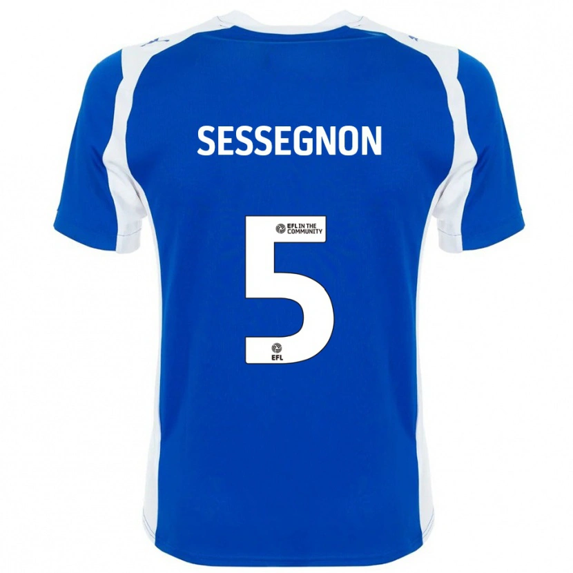 Danxen Kinder Steven Sessegnon #5 Blau Weiß Heimtrikot Trikot 2025/26 T-Shirt