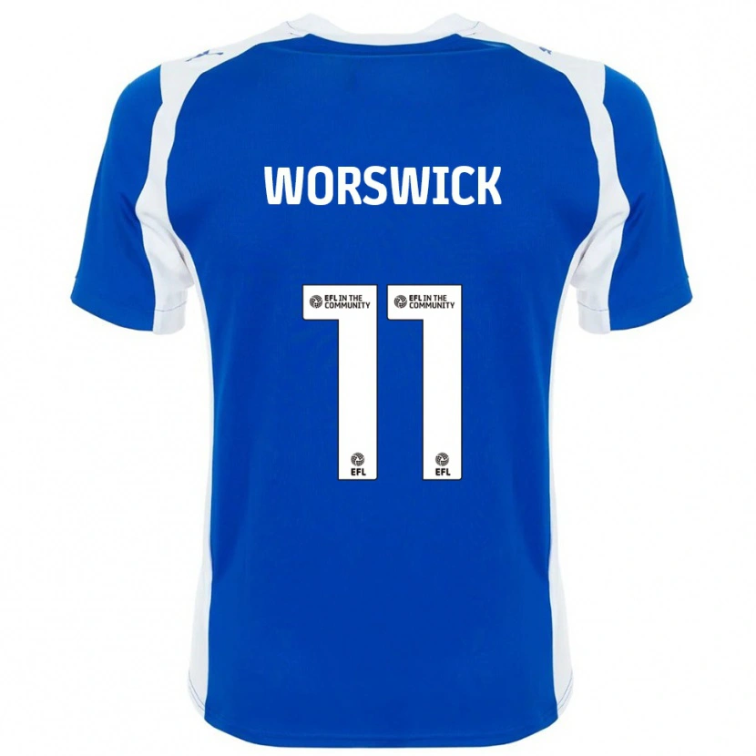 Danxen Kinder Isobel Worswick #11 Blau Weiß Heimtrikot Trikot 2025/26 T-Shirt
