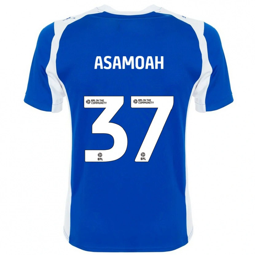 Danxen Kinder Maleace Asamoah #37 Blau Weiß Heimtrikot Trikot 2025/26 T-Shirt