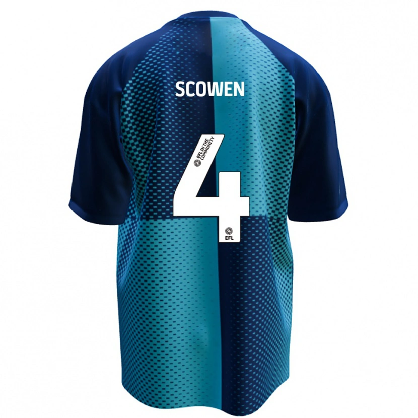 Danxen Kinder Josh Scowen #4 Blau Himmelblau Heimtrikot Trikot 2025/26 T-Shirt