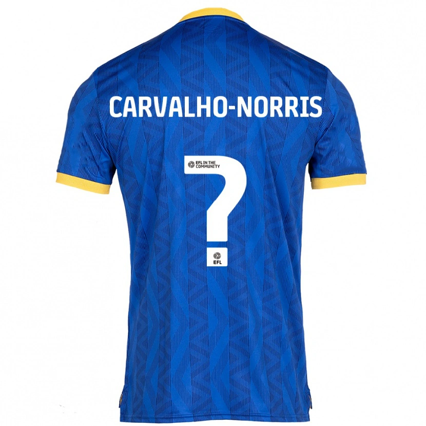 Danxen Kinder Tom Carvalho-Norris #0 Marine Gelb Heimtrikot Trikot 2025/26 T-Shirt