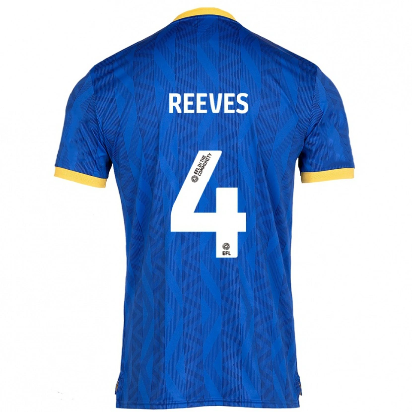 Danxen Kinder Jake Reeves #4 Marine Gelb Heimtrikot Trikot 2025/26 T-Shirt
