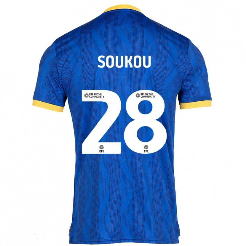Danxen Kinder Shaun Soukou #28 Marine Gelb Heimtrikot Trikot 2025/26 T-Shirt