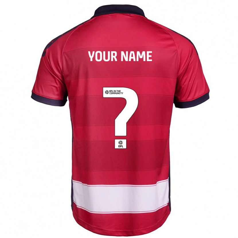 Danxen Kinder Ihren Namen #0 Rot Weiß Heimtrikot Trikot 2025/26 T-Shirt