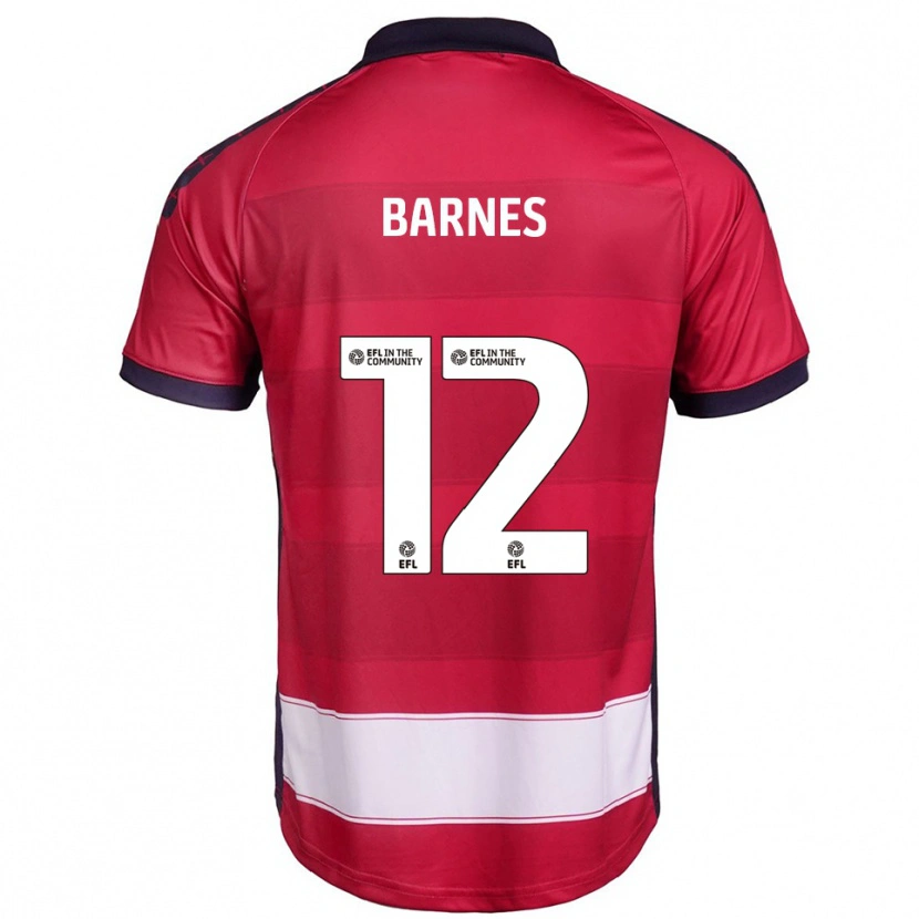 Danxen Kinder Ruby Barnes #12 Rot Weiß Heimtrikot Trikot 2025/26 T-Shirt